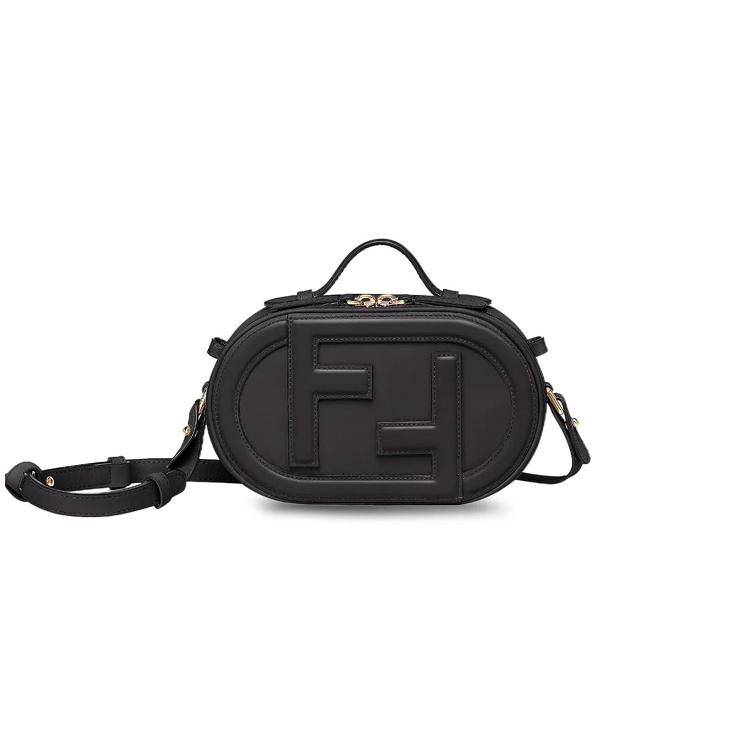 F**di vitello grace matte o''lock mini camera case light black 8bs058a5dyf0kur (21*13*8cm)